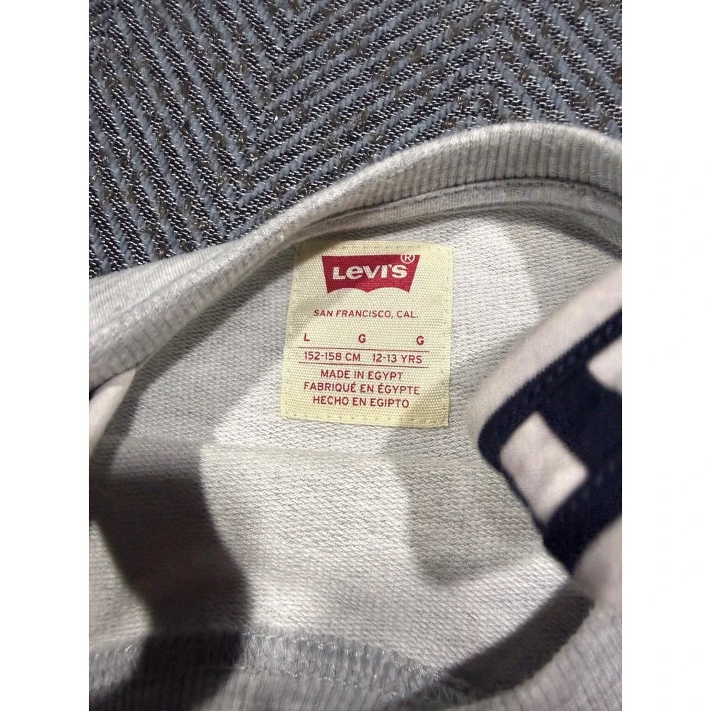 NWT LEVI'S Long Sleeve Shirt Sewn in Tank Top Straps 2 in 1 Girls Large 12-13yrs
